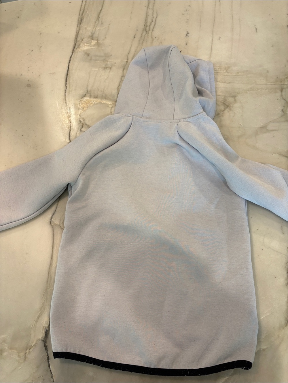 Under Armour Kids Light Blue Full Zip Hooded Sweatshirt with Black Trim - Picture 2 of 3